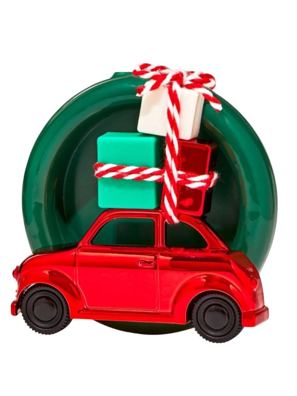 Bath & Body Works Red Car With Presents On Top Visor Car Clip Fragrance Holder